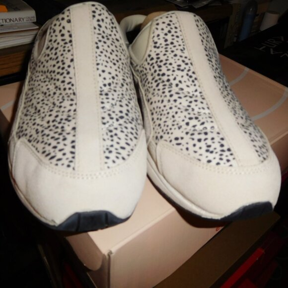 NEW 9.5M EaSY SPIRIT TRAVEL TIME CLOGS LIGHT NATURAL POLKA DOT - Picture 8 of 10